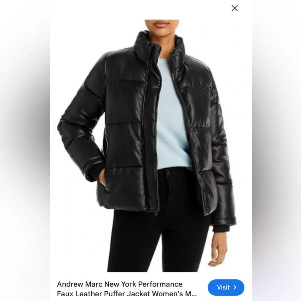 Marc New York Leather Puffer - Picture 2 of 9